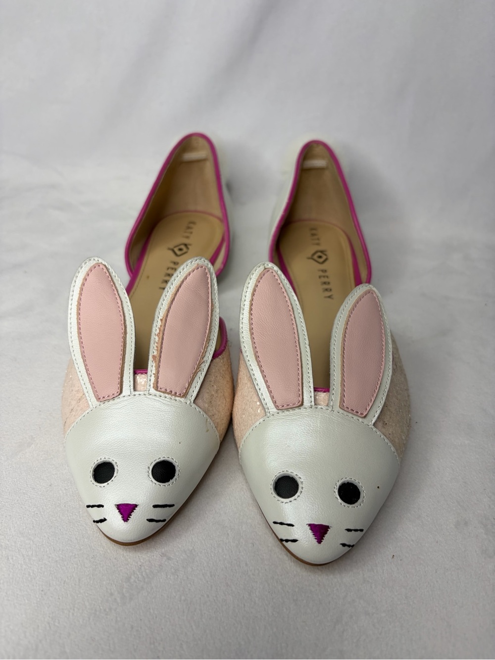 Katy Perry  Pink & White Bunny-Flats